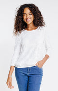 Tee-shirt uni manches 3/4 - 1