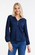 Tee-shirt uni manches longues - 1