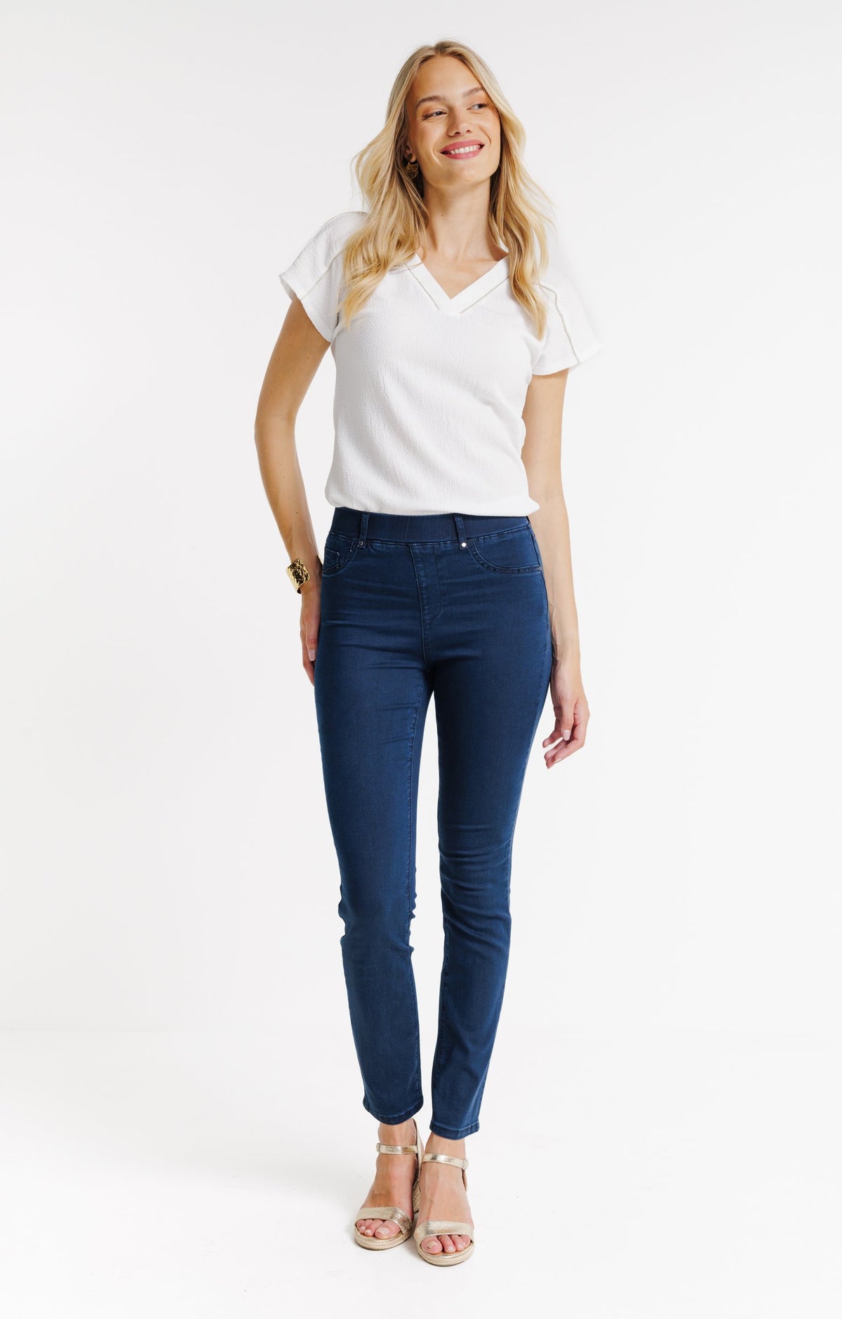 Tregging en jean surteint slim - 1