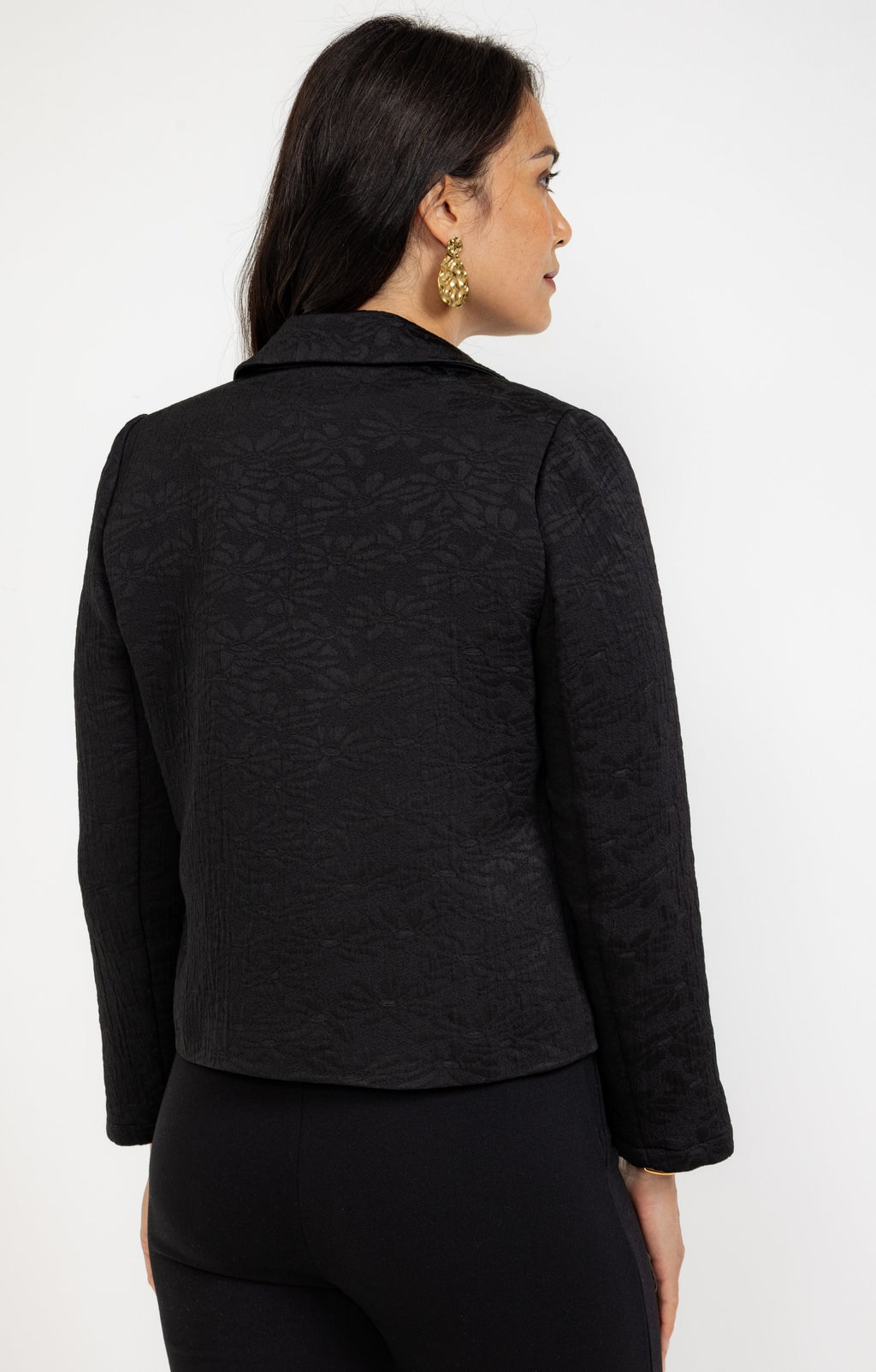 Veste blazer en tissu damassé - 2