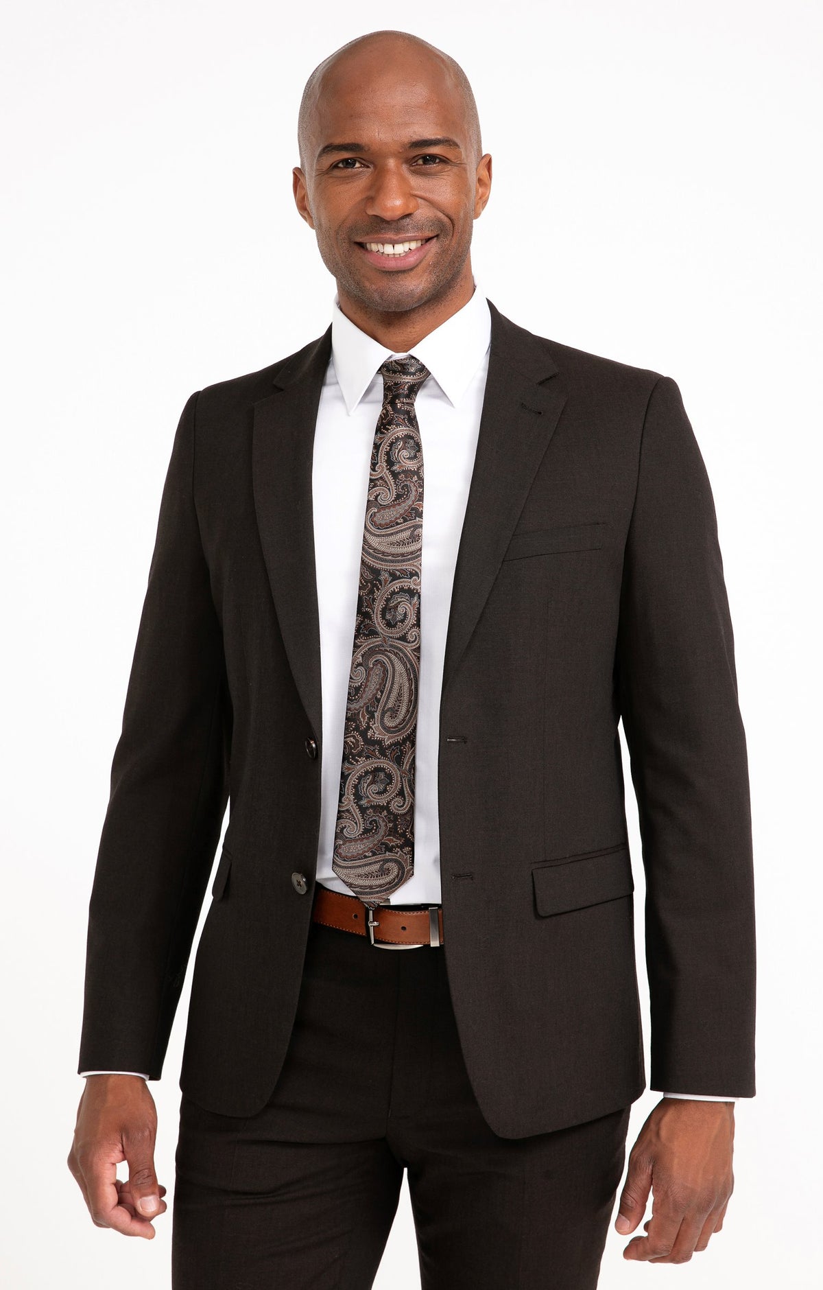 Veste de costume ajustée Brown - 1