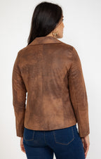 Veste biker doublure léopard - 2