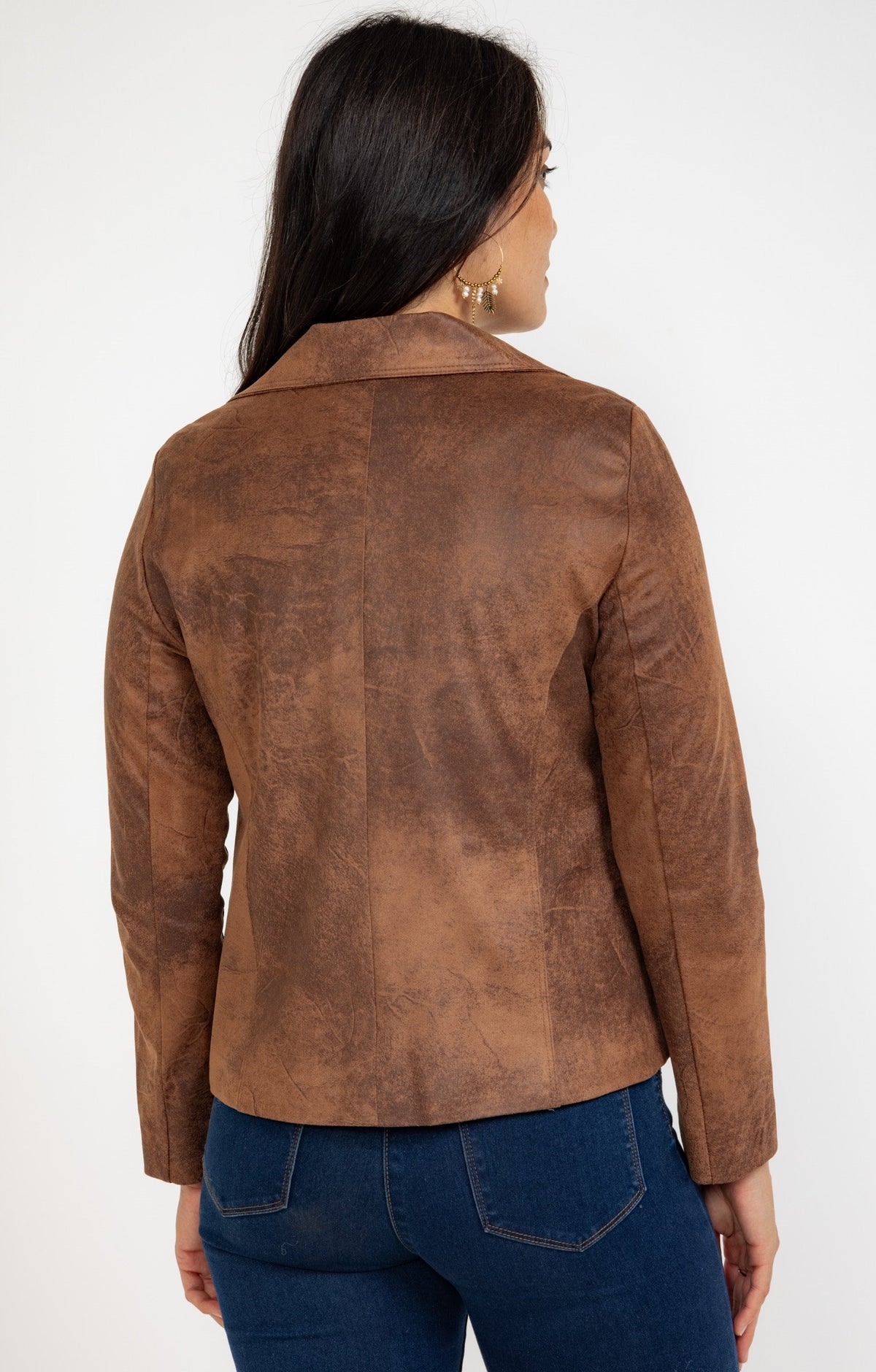 Veste biker doublure léopard - 2